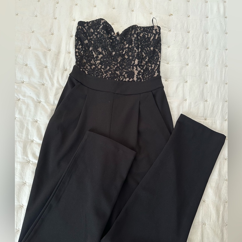 Express Black and Cream Lace Dress